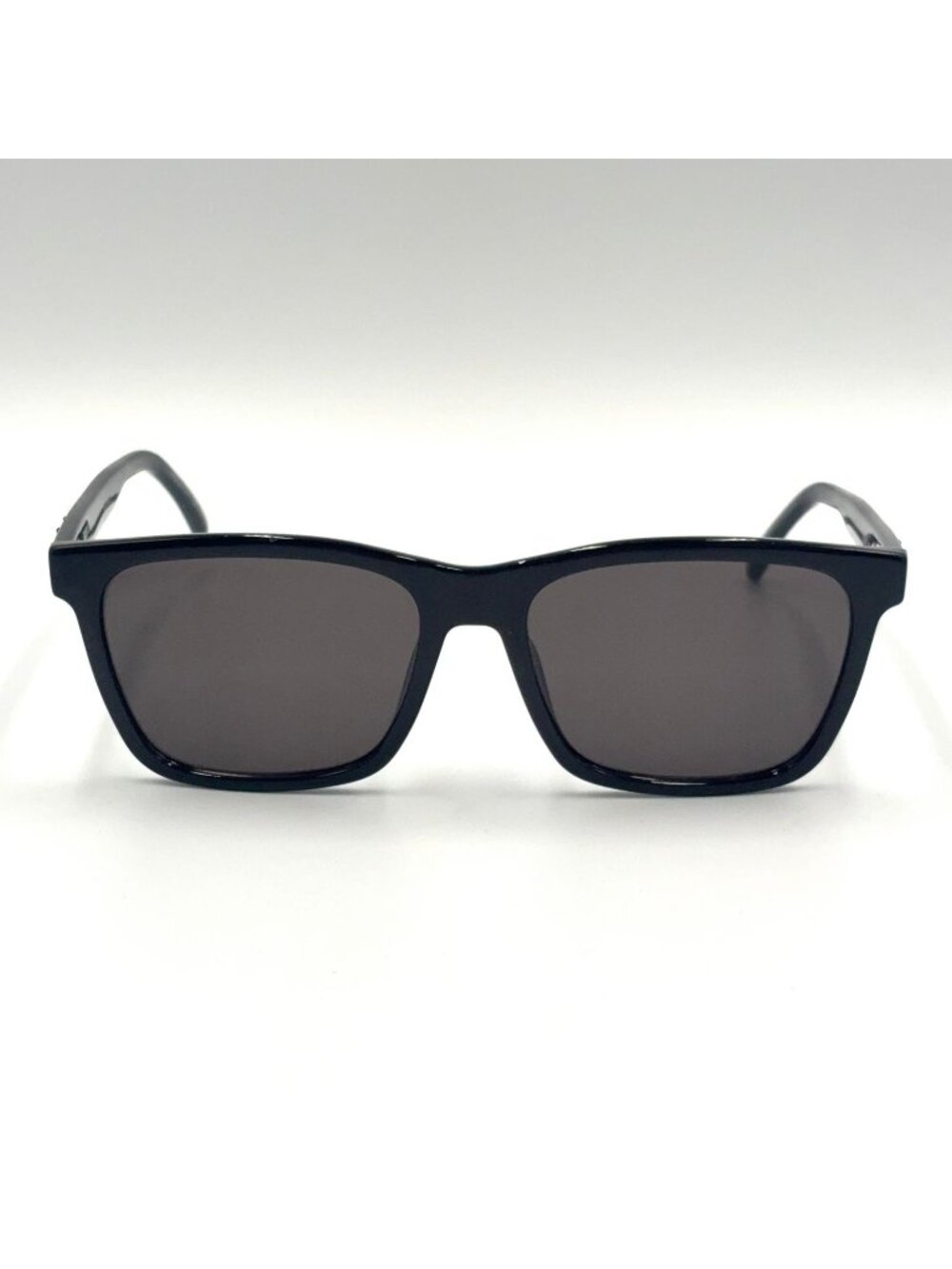 Saint Laurent Paris Square Wellington Acetate Metal Silver Dark Gray Black